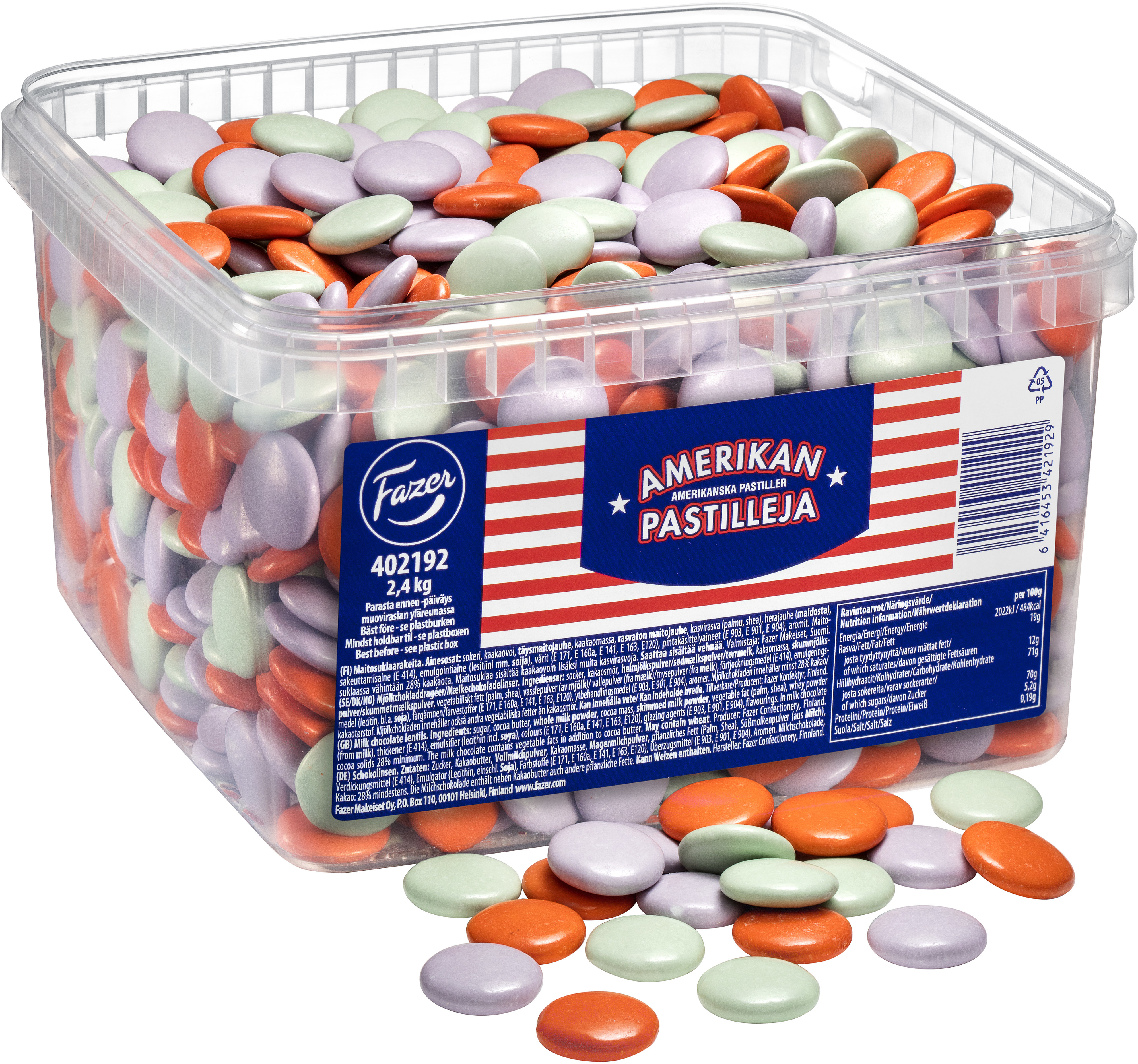 Драже Fazer Amerikan pastilli, 2,4 кг