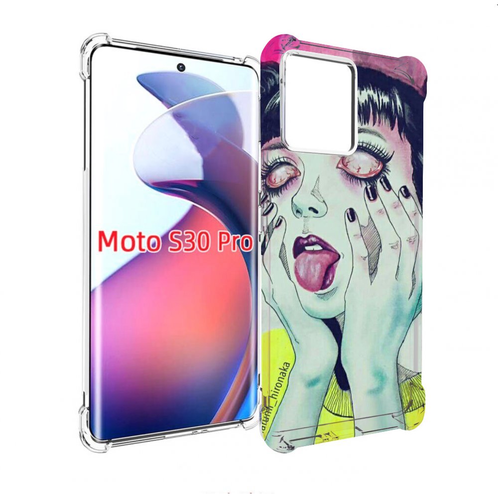 

Чехол MyPads девушка без зрачков для Motorola Moto S30 Pro, Прозрачный, Tocco