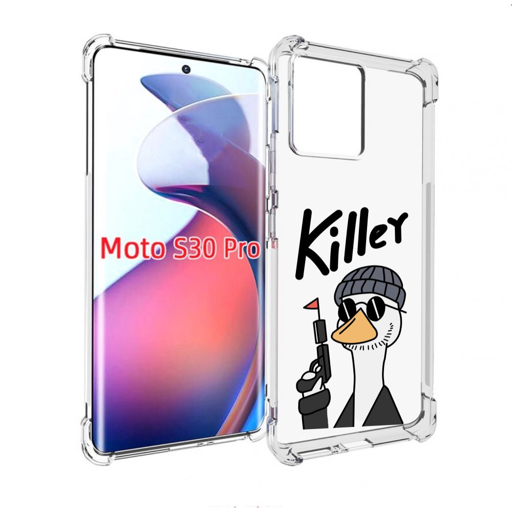 

Чехол MyPads гусь-с-пистолет для Motorola Moto S30 Pro, Прозрачный, Tocco