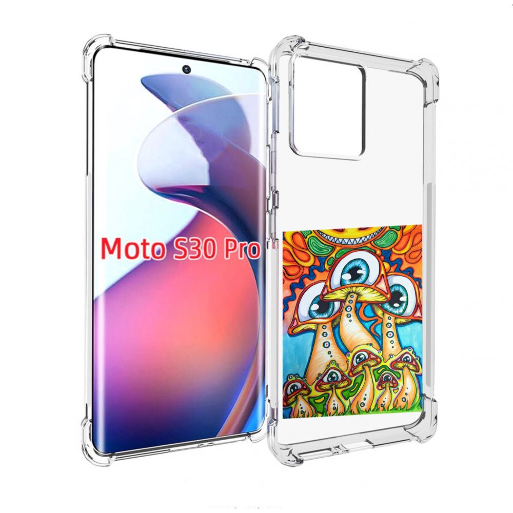

Чехол MyPads грибы с глазами для Motorola Moto S30 Pro, Прозрачный, Tocco