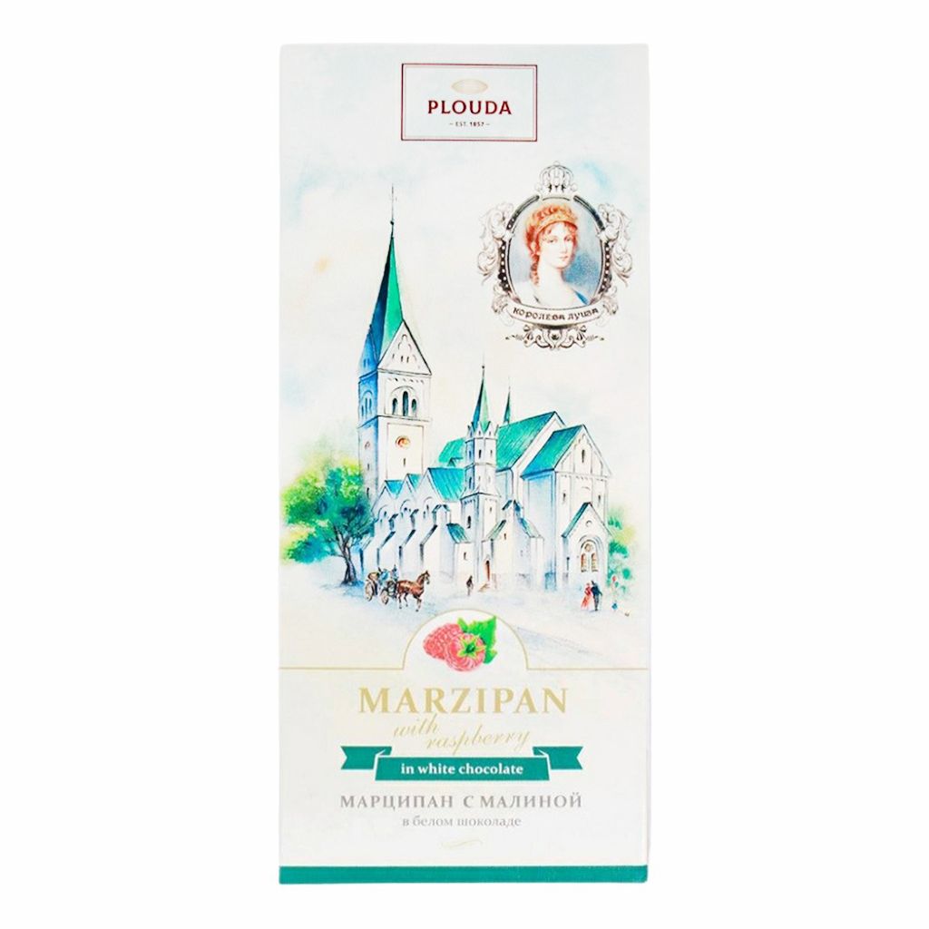 Конфеты марципановые Pomatti Marzipan с малиной в белом шоколаде 85 г 434₽