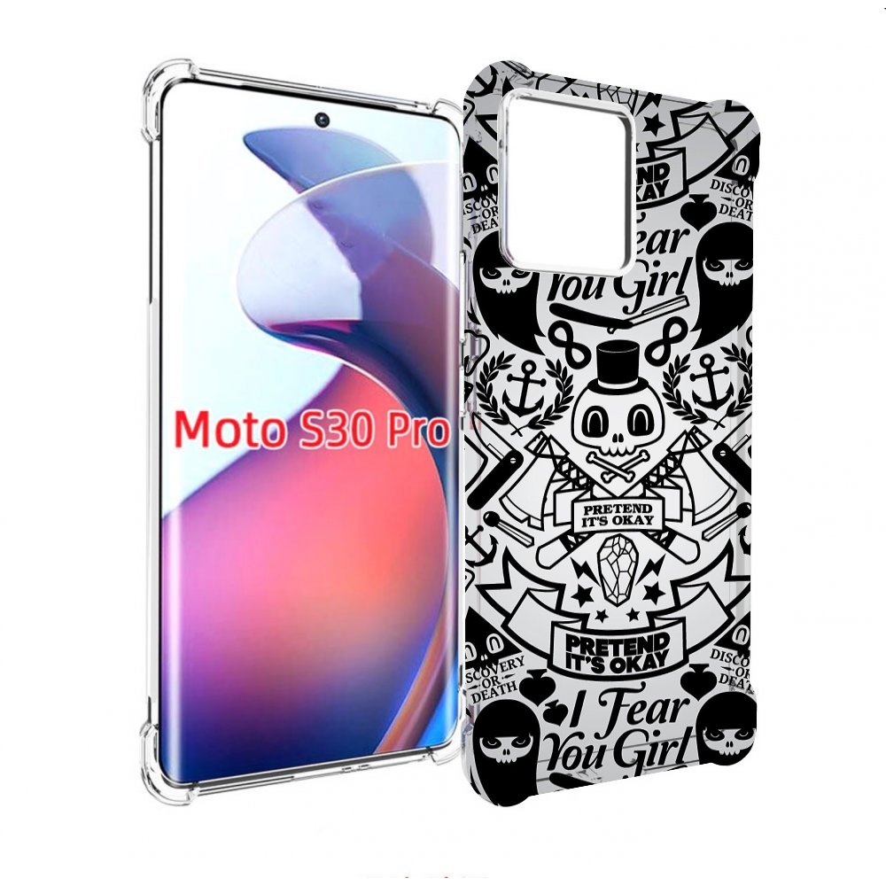 

Чехол MyPads готический-принт для Motorola Moto S30 Pro, Прозрачный, Tocco