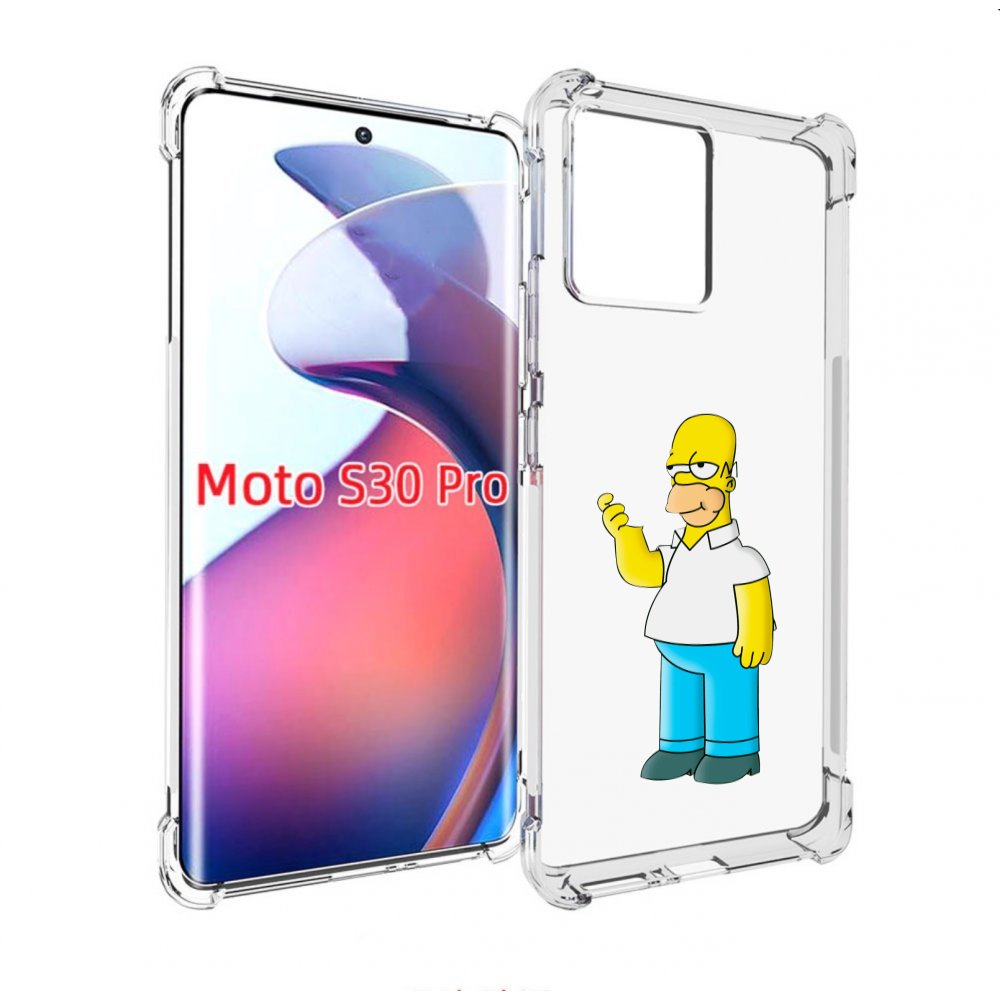 

Чехол MyPads гомер-симпсон для Motorola Moto S30 Pro, Прозрачный, Tocco