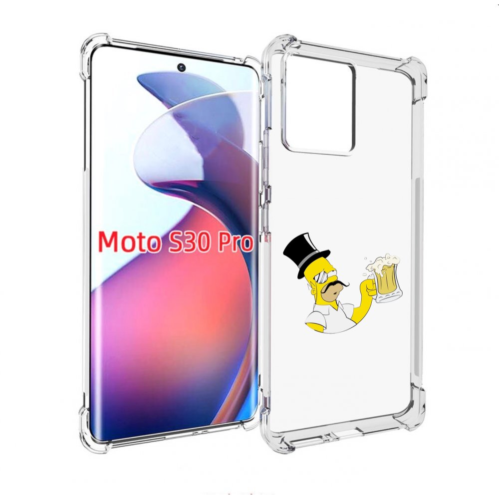 

Чехол MyPads гомер-с-напитком для Motorola Moto S30 Pro, Прозрачный, Tocco
