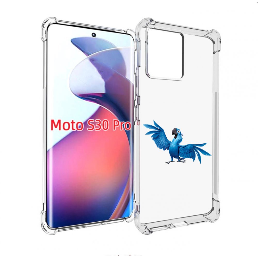 

Чехол MyPads голубой-попугайчик для Motorola Moto S30 Pro, Прозрачный, Tocco