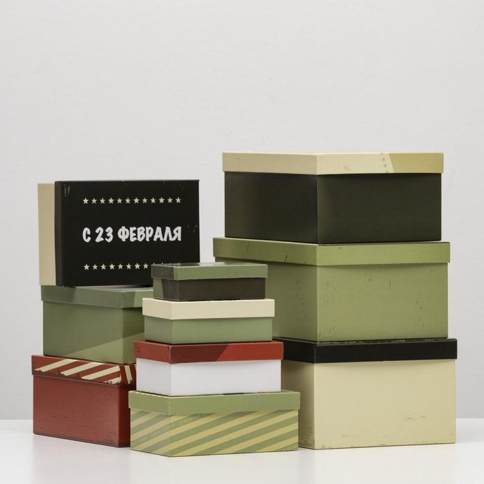 

Набор коробок 10 в 1 "23 февраля", 30,5 х 20 х 13 - 12 х 6,5 х 4 см