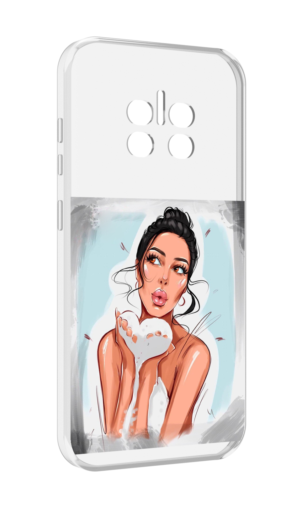 

Чехол MyPads девушка-с-пеной женский для Doogee V11, Прозрачный, Tocco