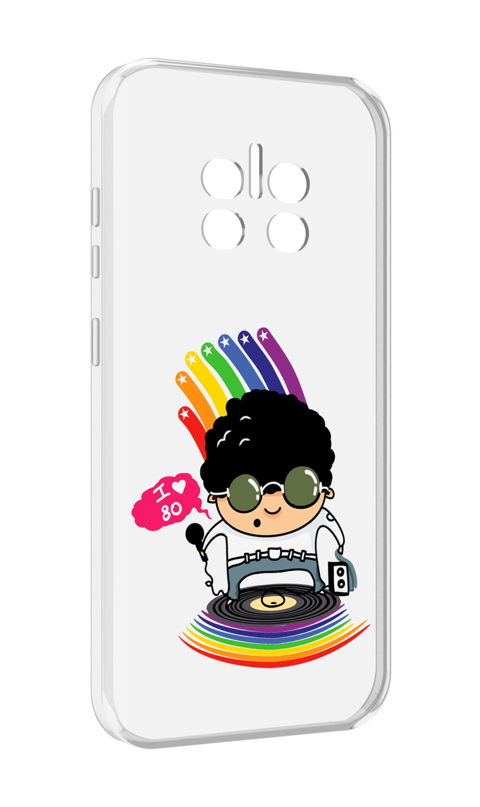 

Чехол MyPads Я люблю 80-е для Doogee V11, Прозрачный, Tocco