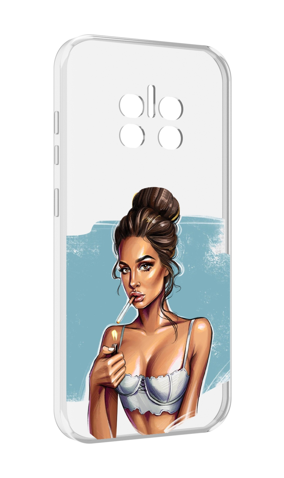 

Чехол MyPads девушка-с-зажигалкой для Doogee V11, Прозрачный, Tocco