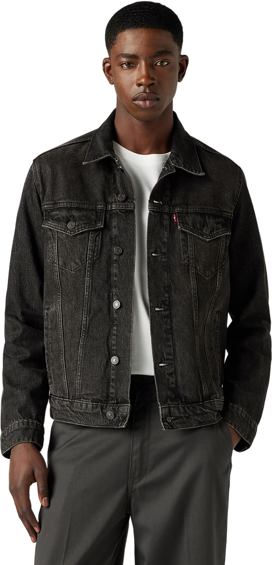 Джинсовая куртка мужская Levi's Men The Trucker Jacket черная XL