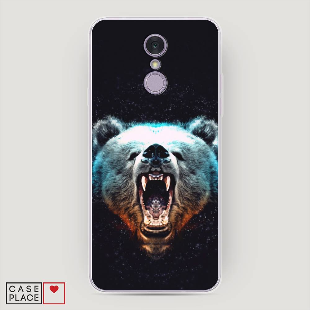 

Чехол Awog на LG Q7 (Plus, Alpha) "Медведь", Коричневый;голубой;черный, 83550-2