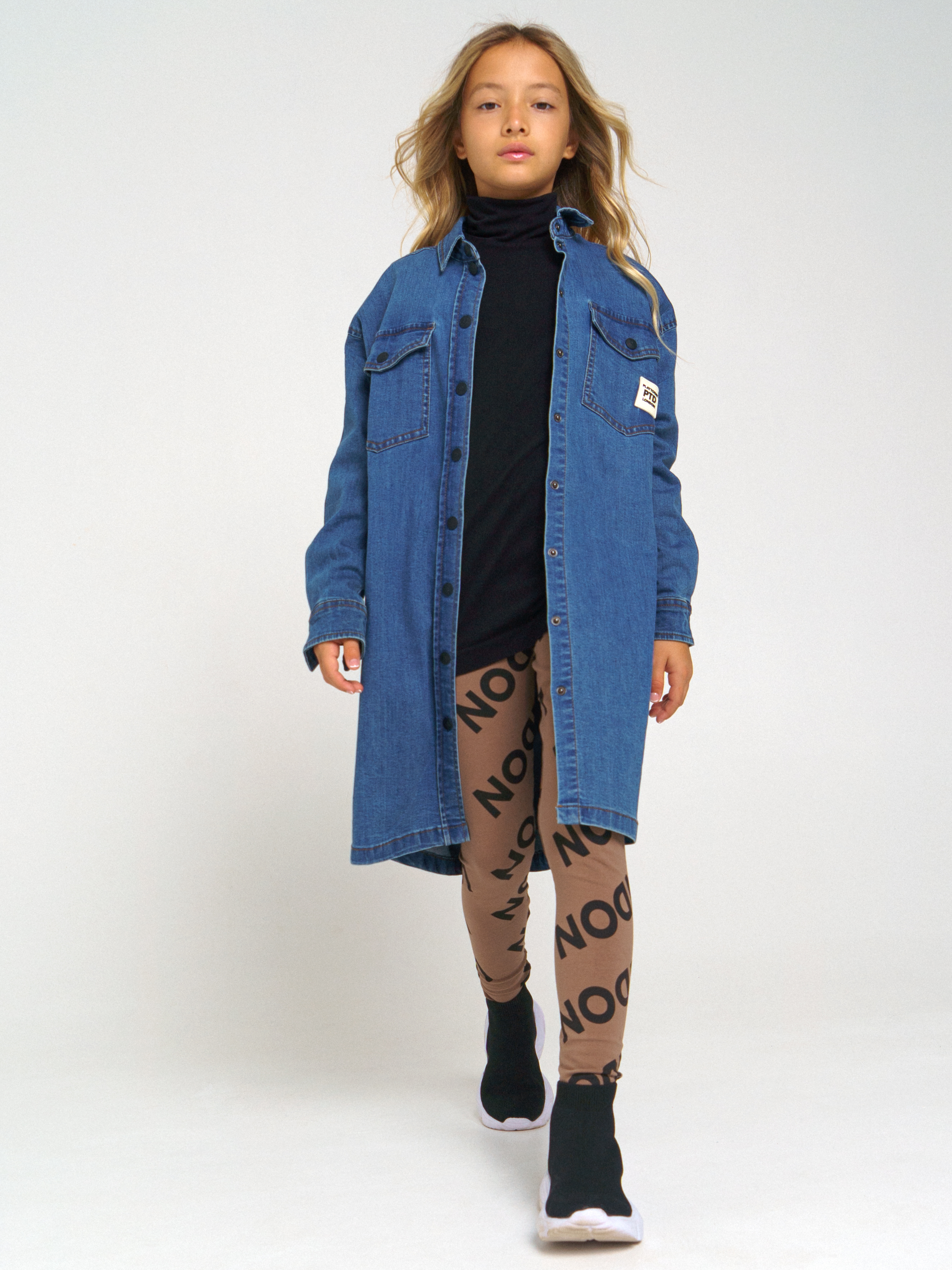 

Платье джинсовое oversize PlayToday 32121426 цв. синий р. 146, 32121426