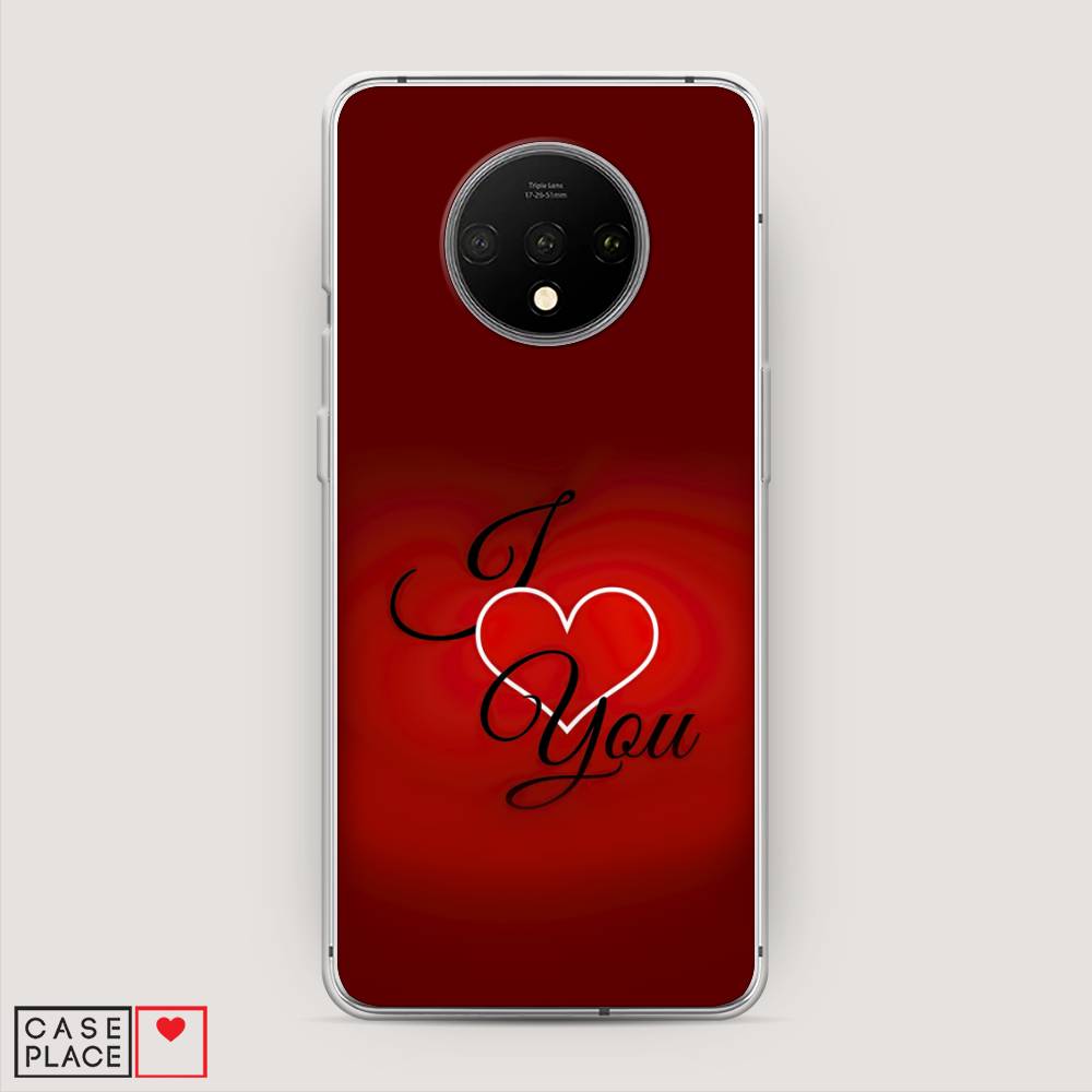 

Чехол Awog на OnePlus 7T / ВанПлас 7T "I love you 3", Красный;черный, 150950-6