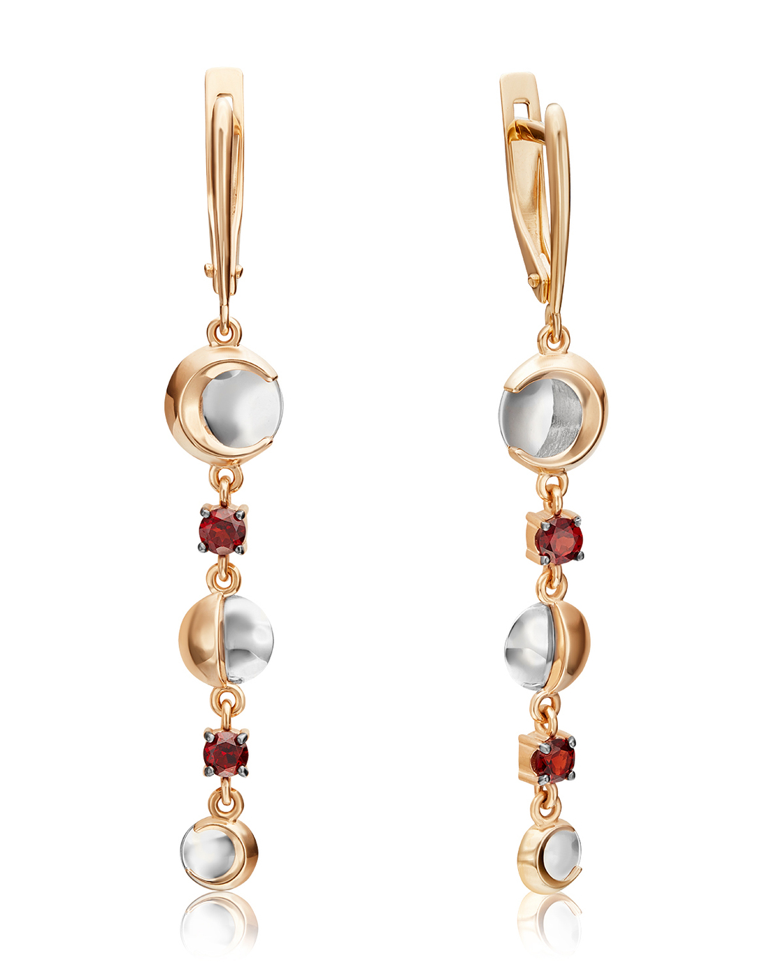 

Серьги из белого, красного золота с гранатом PLATINA jewelry 02-4731-00-204-1111-75, 02-4731-00-204-1111-75