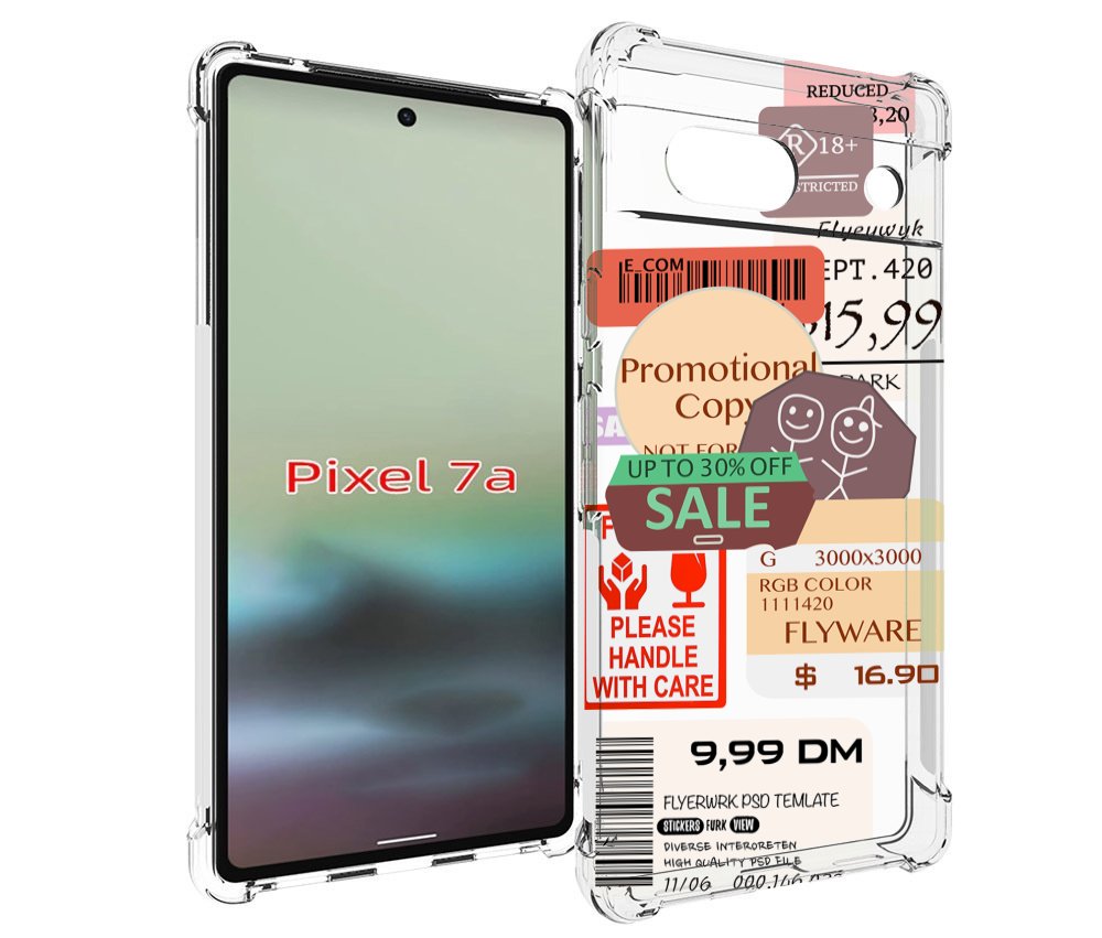 

Чехол MyPads скидочные-купоны-принт для Google Pixel 7A, Tocco