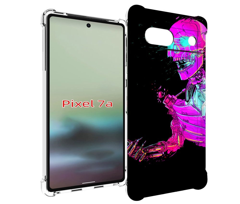

Чехол MyPads скелет-робот-фиолетовый для Google Pixel 7A, Tocco