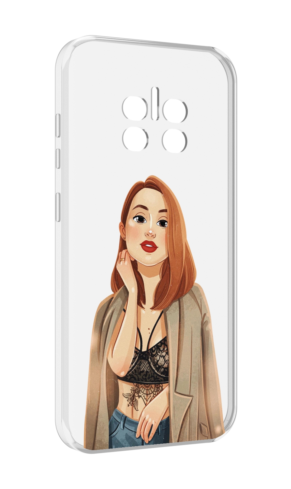 

Чехол MyPads девушка-в-кружевном-2 для Doogee V11, Прозрачный, Tocco