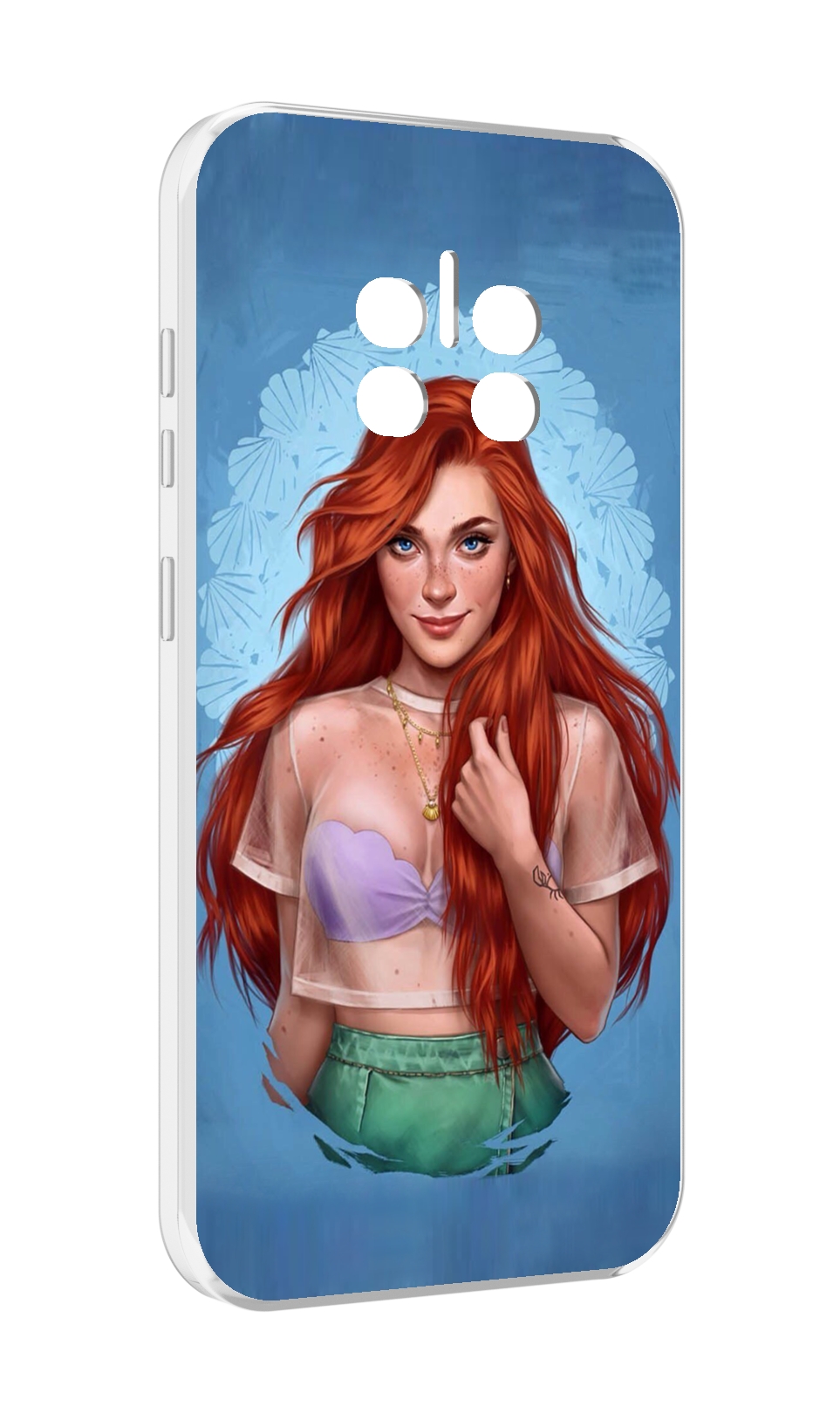 

Чехол MyPads девушка-в-голубом-фоне женский для Doogee V11, Прозрачный, Tocco