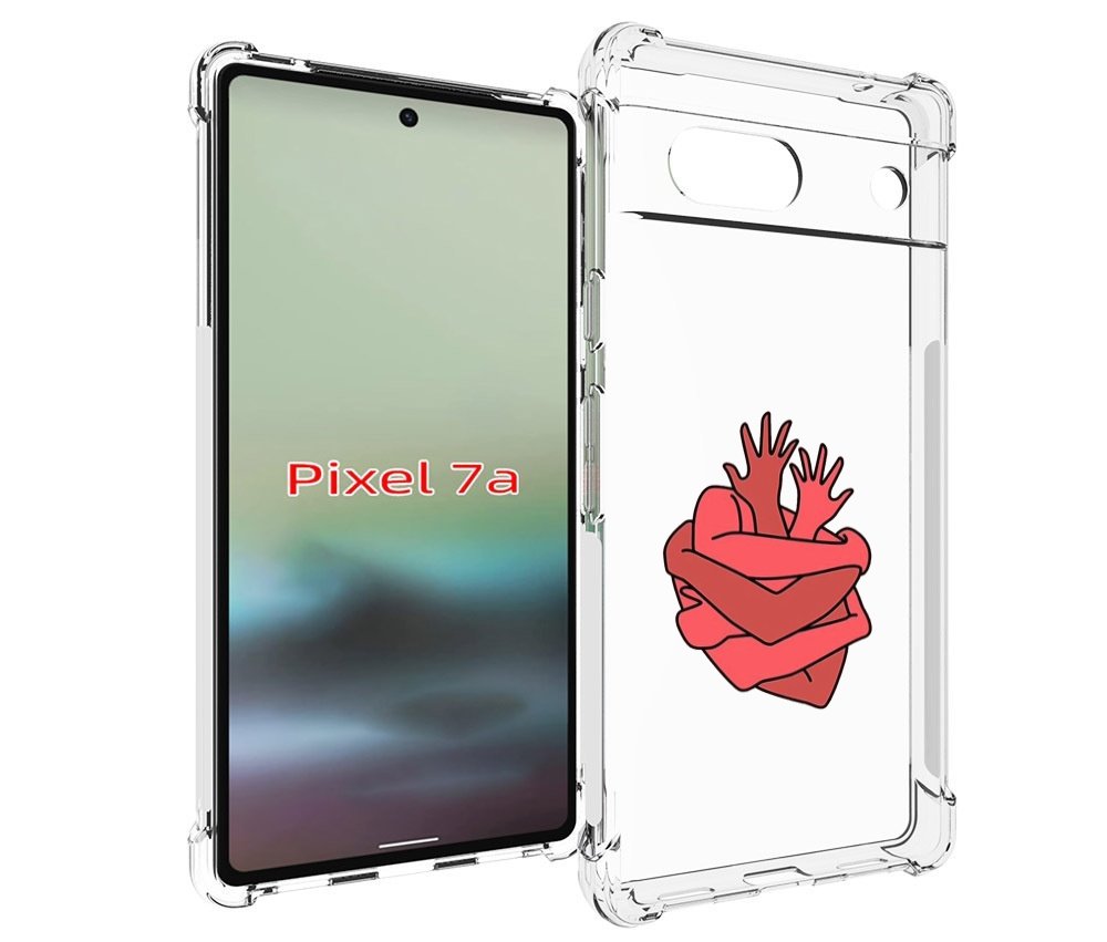 

Чехол MyPads сердце из ручек для Google Pixel 7A, Tocco