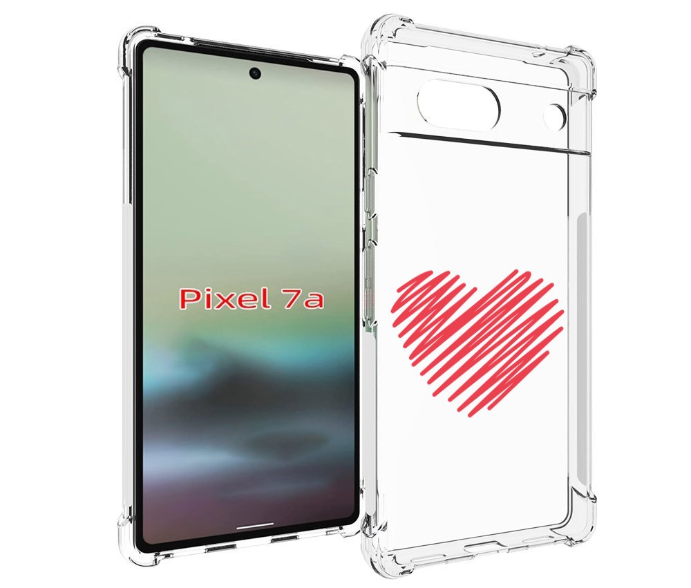 

Чехол MyPads сердечко-одной-линией для Google Pixel 7A, Tocco