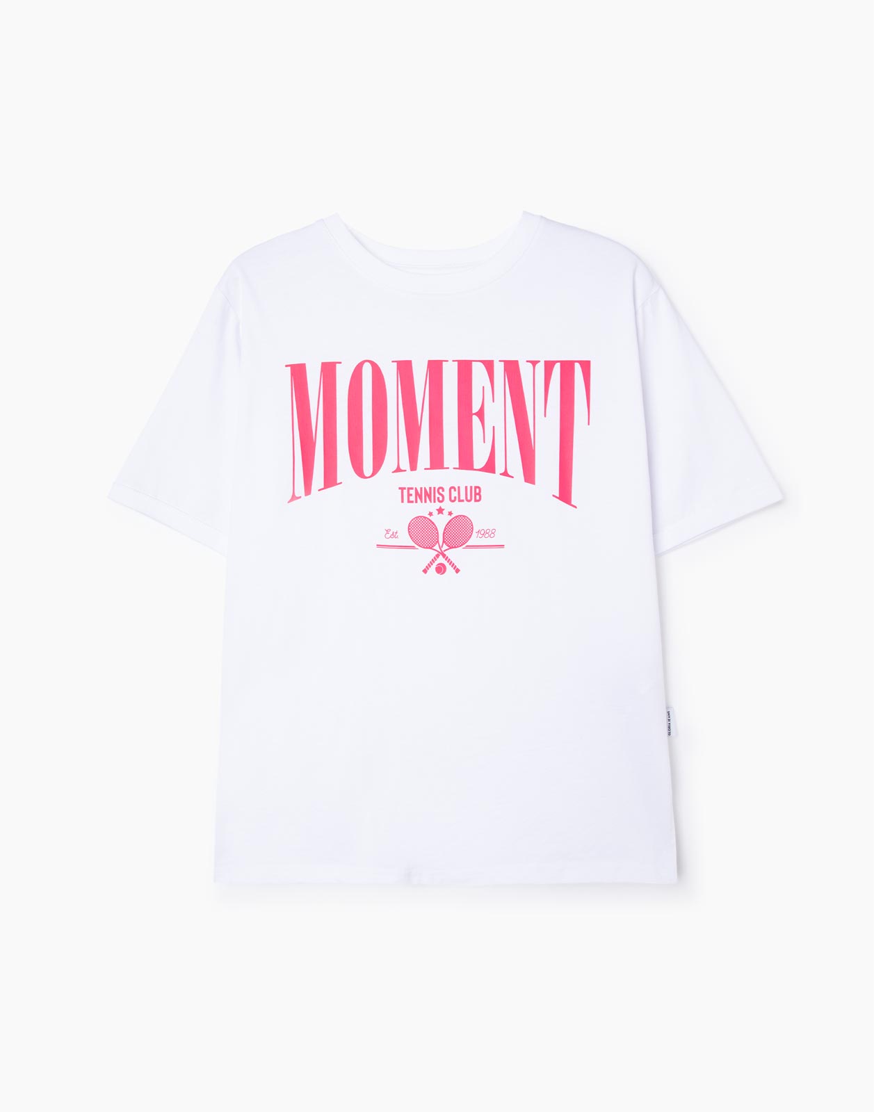 

Белая футболка super oversize с надписью Moment 8-10л/134-140, Белый, GKT019758