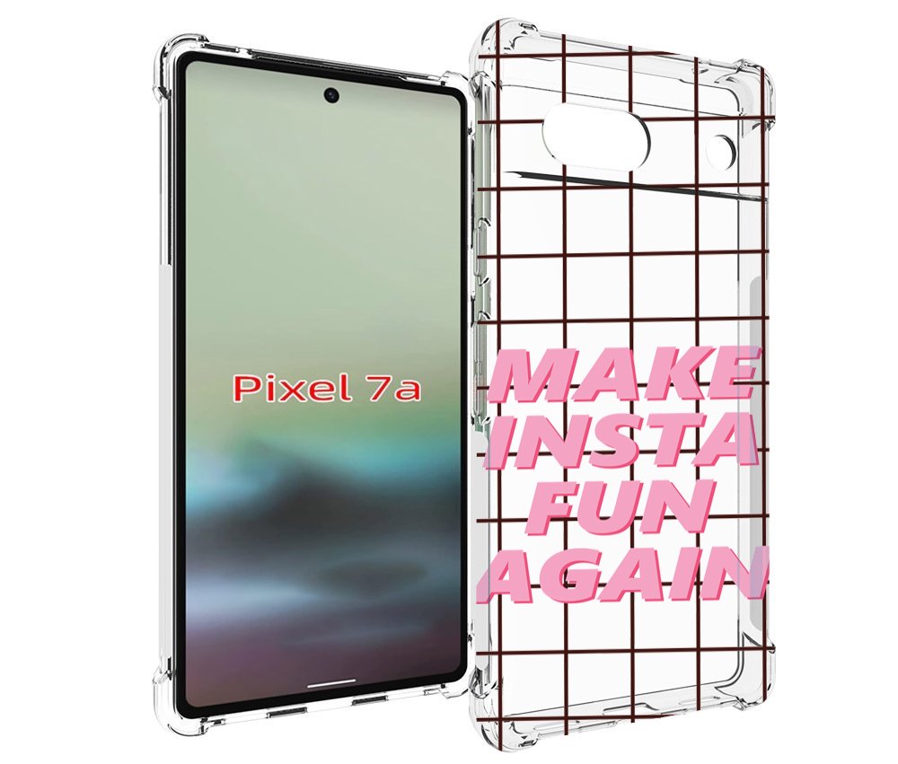 

Чехол MyPads Розовая-надпись для Google Pixel 7A, Tocco