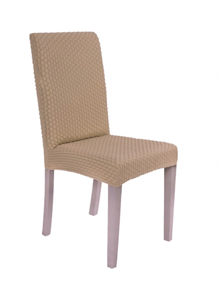 фото Чехол на стул без оборки venera, бежевый, 1 предмет