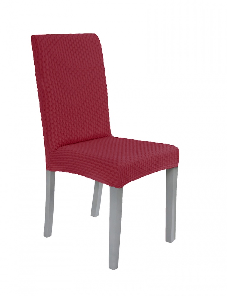 фото Чехол на стул без оборки venera, бордовый, 1 предмет