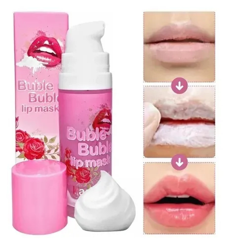 Пена для губ Karite Bubble Lip Mask отшелушивающая с экстрактом лепестков розы 15 мл