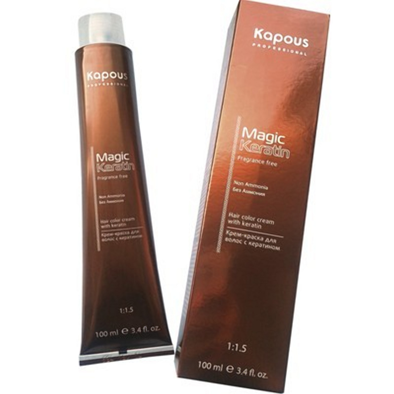 Купить Крем-краска для волос с кератином Non Ammonia Magic Keratin 808 NA 6.41 100 мл, Kapous