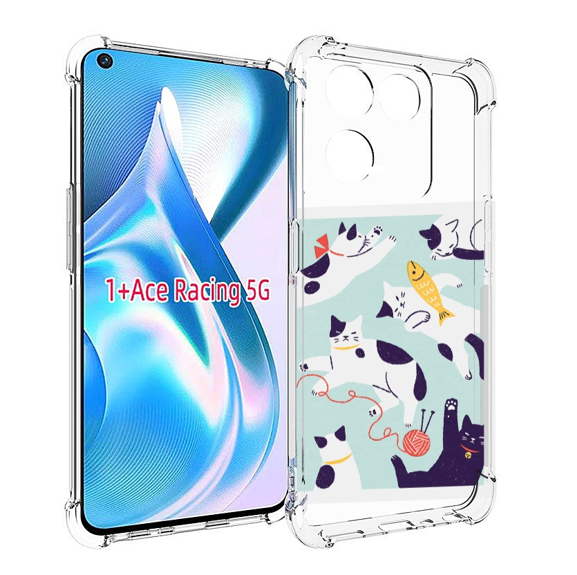 

Чехол MyPads коты-с-клубками для OnePlus Ace Racing, Прозрачный, Tocco