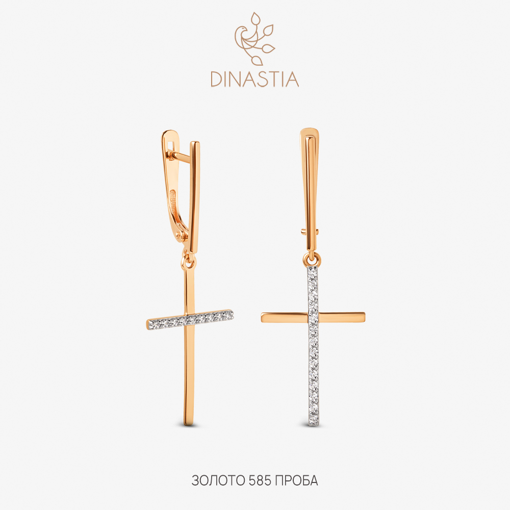 

Серьги из золота DINASTIA.GOLD 024892, фианит, 024892