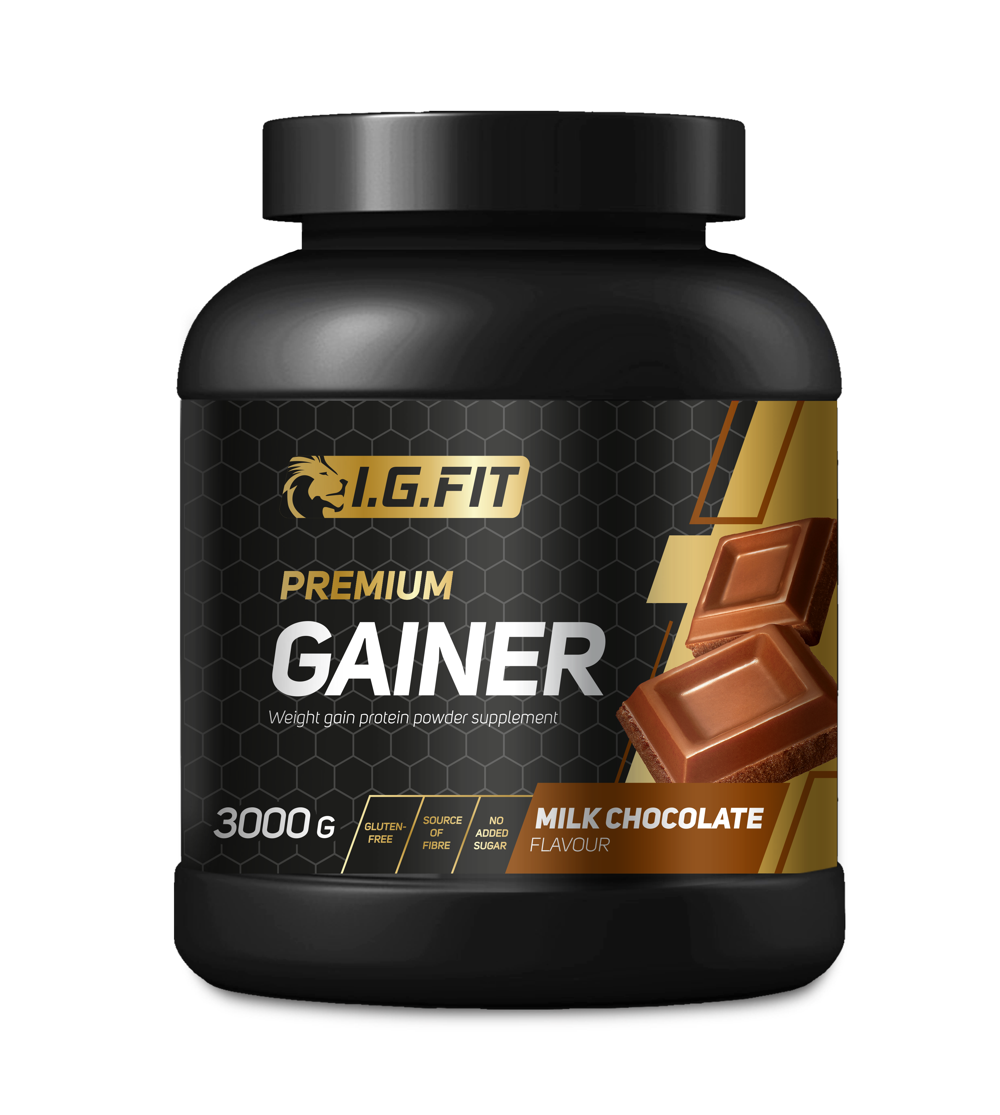 Гейнер PREMIUM GAINER I.G.FIT со вкусом молочный шоколад, 3000 г
