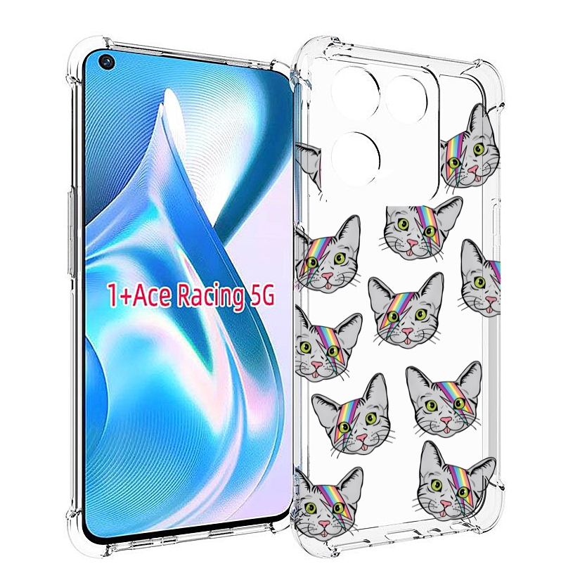 

Чехол MyPads кот-с-молнией-на-лбу для OnePlus Ace Racing, Прозрачный, Tocco