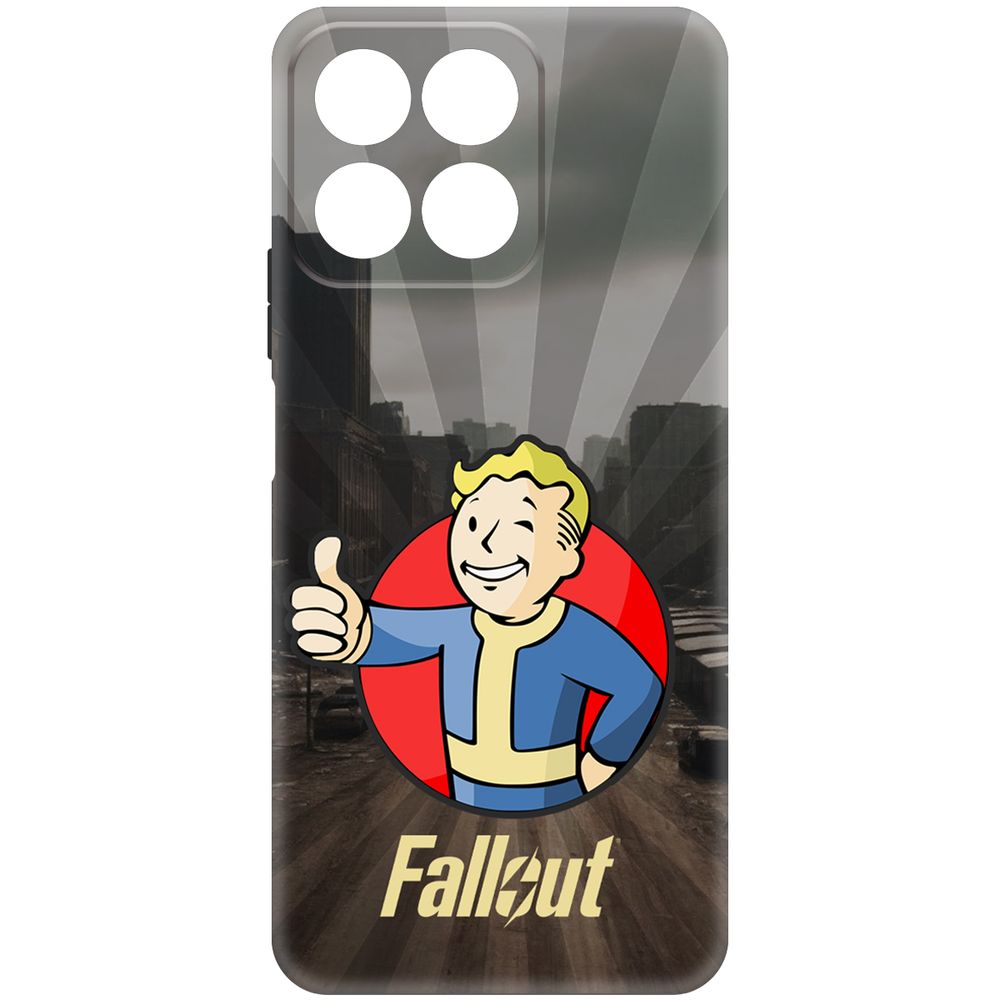 

Чехол-накладка Krutoff Soft Case Фоллаут (Fallout) - Волт-бой для Honor X7c черный