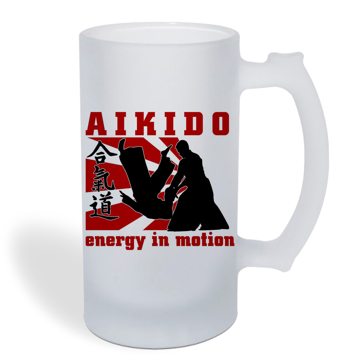 

Кружка пивная CoolPodarok Aikido energy in motion (Энергия айкидо в движении)