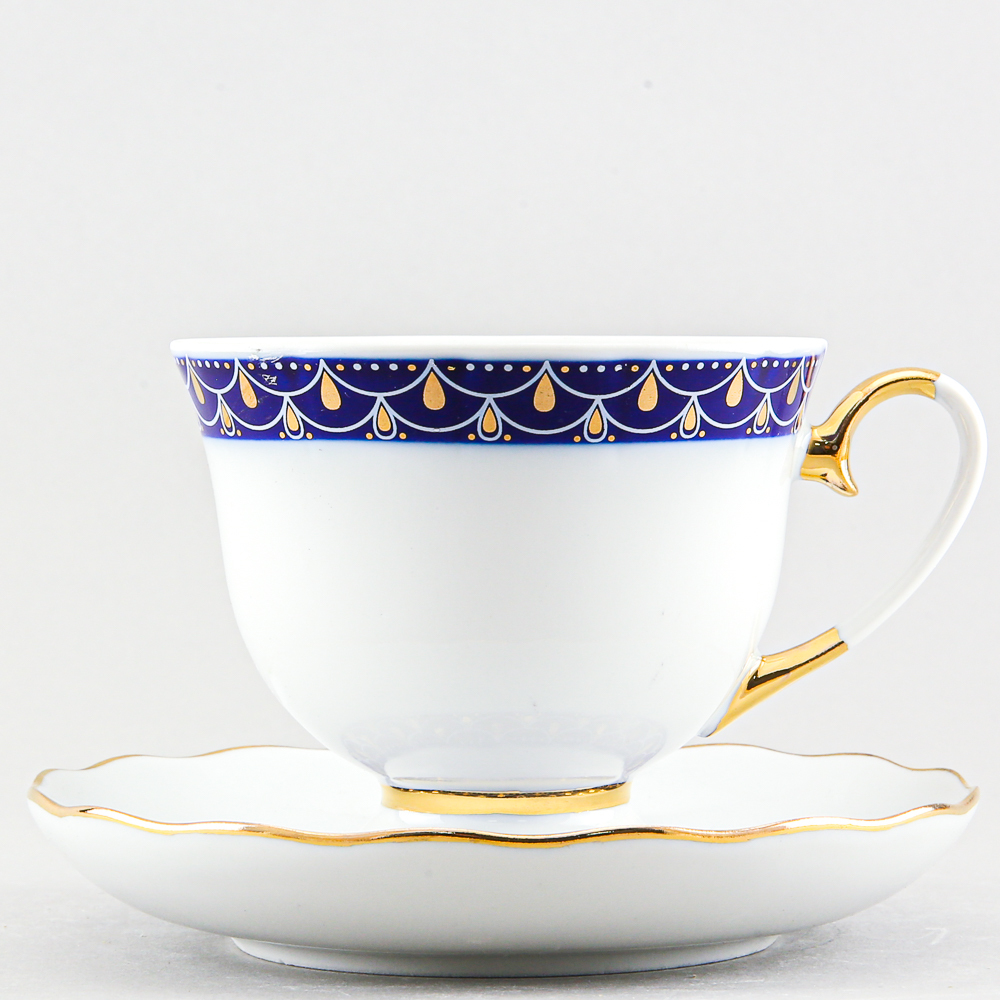 

Пара чайная Добрушский фарфоровый завод ф.Бутон Вечерний звон 300 мл., Белый