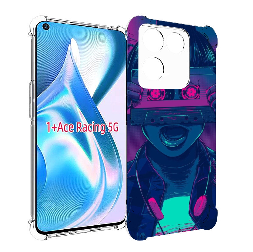 

Чехол MyPads киберпанк с кассетой для OnePlus Ace Racing, Прозрачный, Tocco