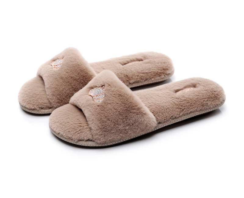 фото Домашние тапочки женские pettimelo r-915 коричневые 38-39 ru