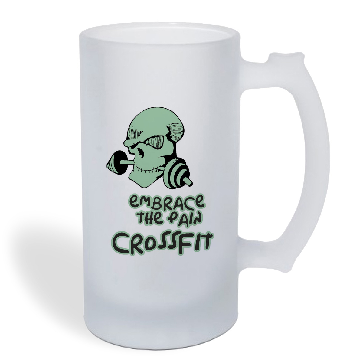 

Кружка пивная CoolPodarok Embrace the pain crossfit (кроссфит)