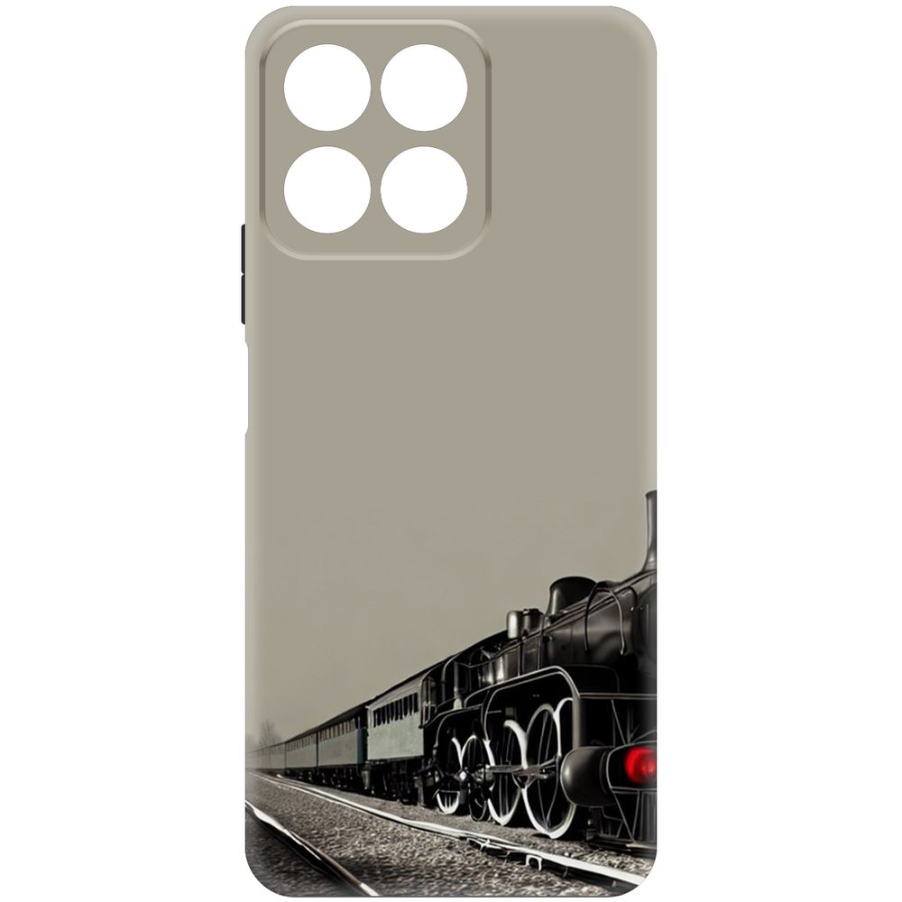 

Чехол-накладка Krutoff Soft Case Паровоз для Honor X7c черный