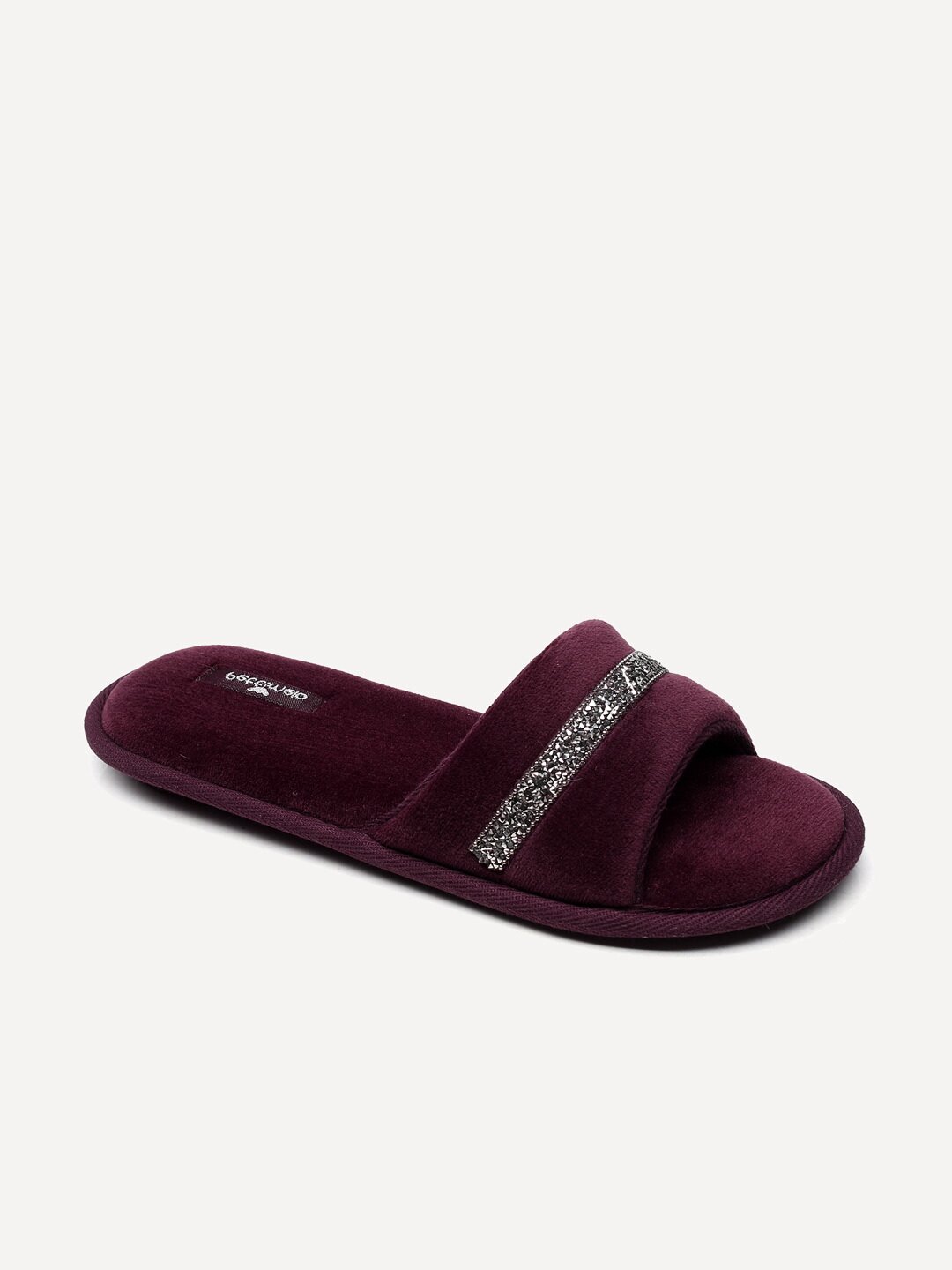 фото Тапочки женские pettimelo r-809 бордовые 38.5 ru
