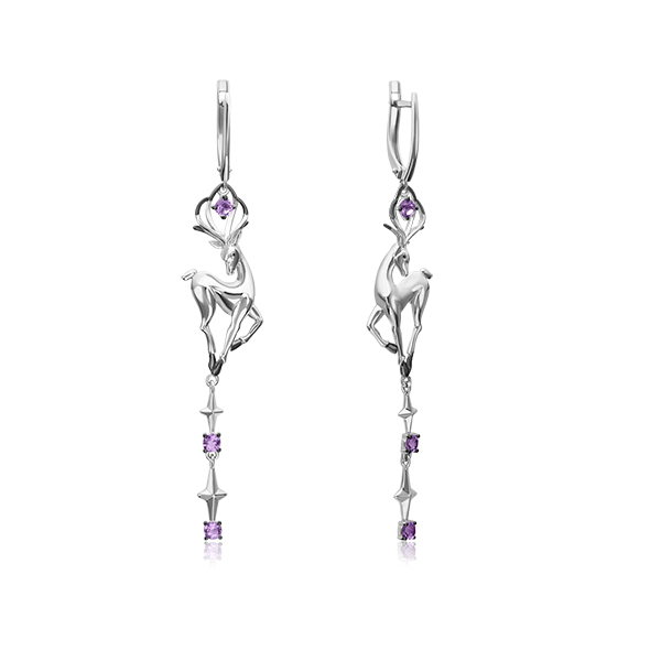 

Серьги из серебра с аметистом PLATINA jewelry 02-4737-00-203-0200-68, 02-4737-00-203-0200-68