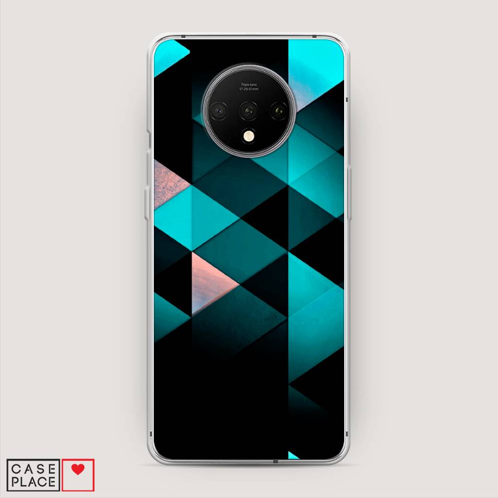 

Чехол Awog на OnePlus 7T / ВанПлас 7T "Геометрия 16", Голубой;черный, 150950-3