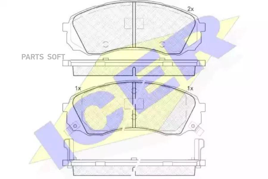 

Колодки дисковые передние KIA Carnival 2.7i V6/2.9CRDi 06> 181911