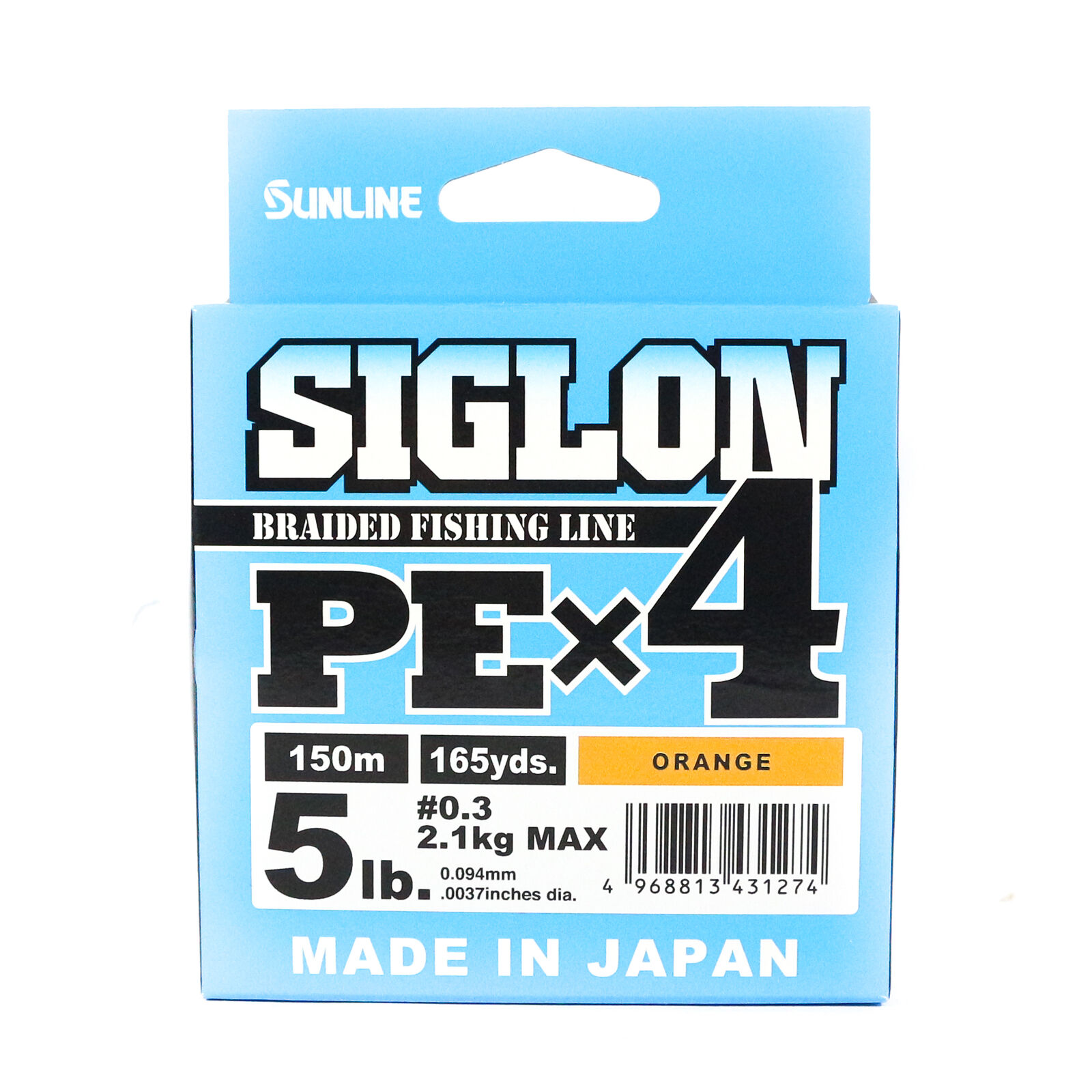 Леска плетеная SunLine Siglon PE X4 0,09 мм, 150 м, 2,1 кг, orange