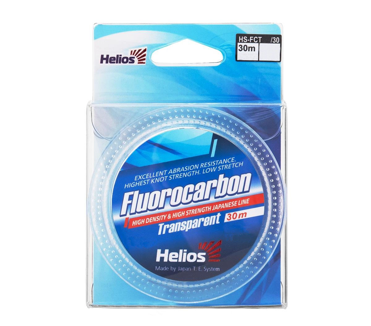 Леска флюрокарбоновая Helios Fluorocarbon 0,45 мм, 30 м, 14,85 кг, transparent