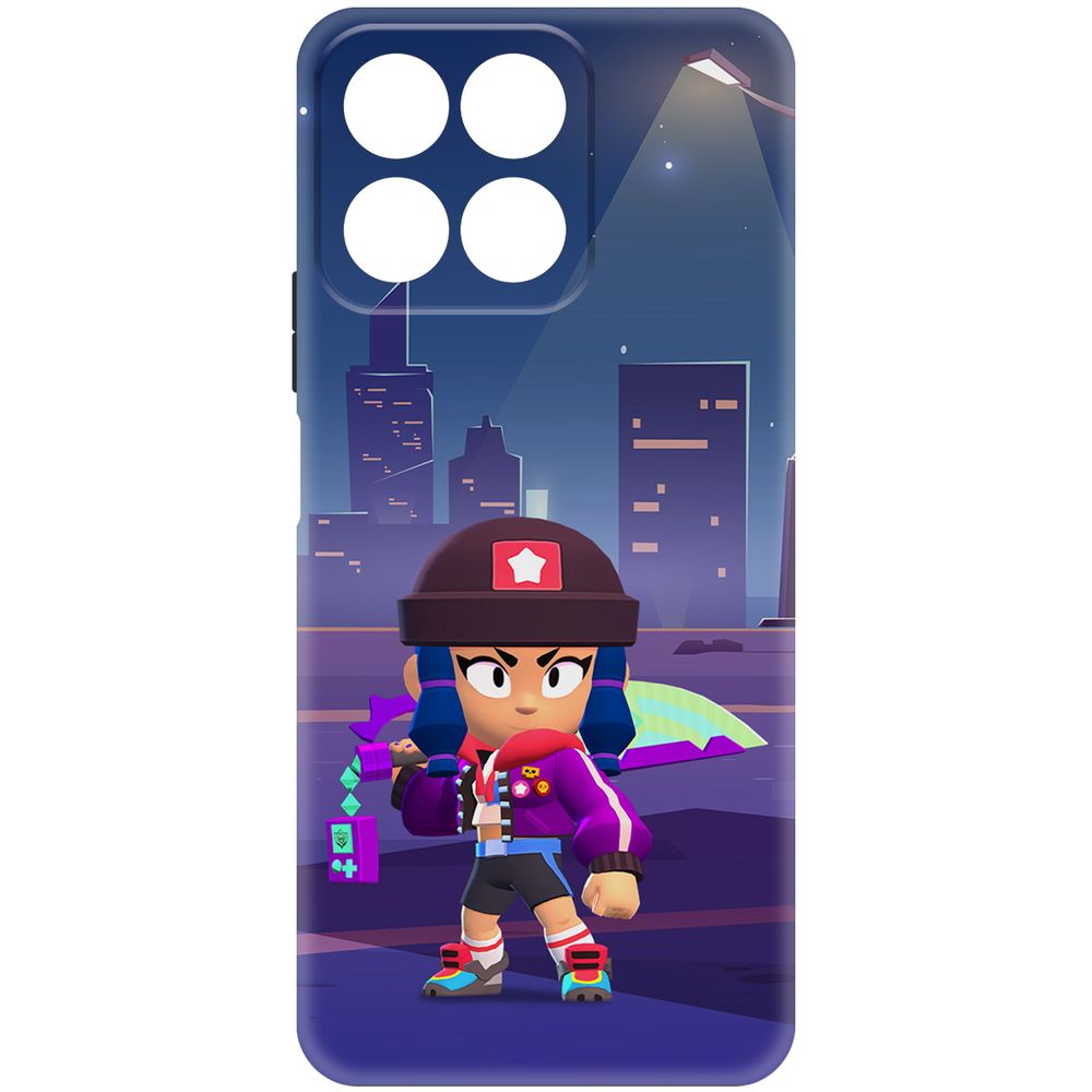 

Чехол-накладка Krutoff Soft Case Brawl Stars - Героиня Биби для Honor X7c черный
