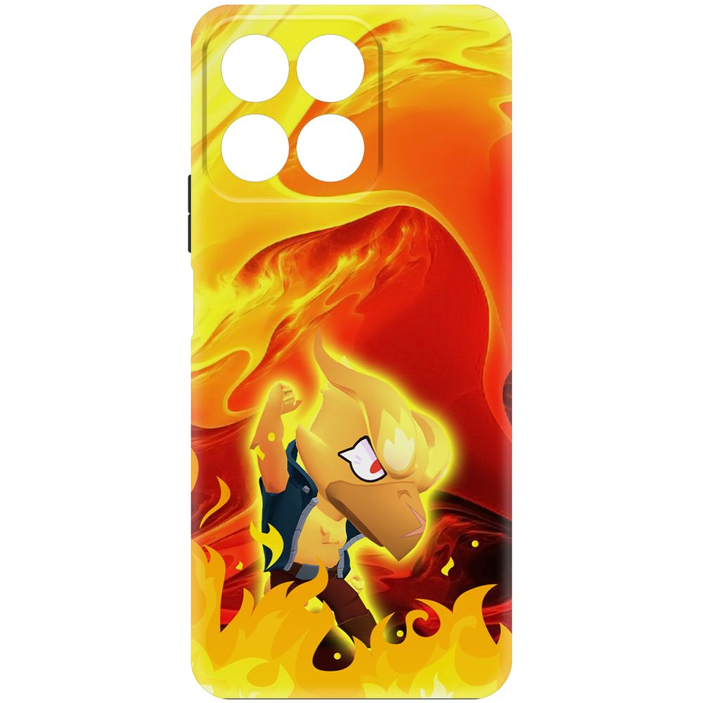 

Чехол-накладка Krutoff Soft Case Brawl Stars - Ворон-Феникс для Honor X7c черный
