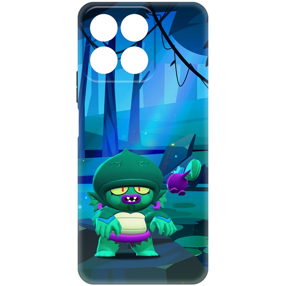 

Чехол-накладка Krutoff Soft Case Brawl Stars - Болотный Джин для Honor X7c черный